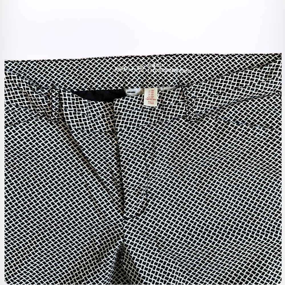 NWOT white and black pants